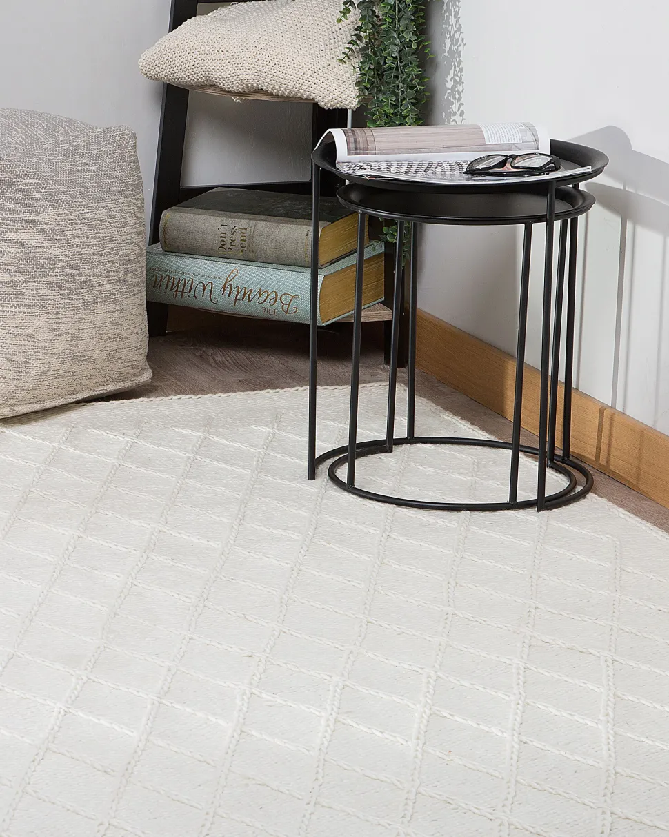 Beliani Matto Luonnonvalkoinen 160 X 230 Cm Erzin Hot