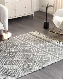 Beliani Matto Musta/Valkoinen 160 X 230 Cm Savuca Best Sale