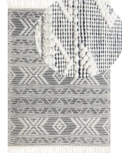 Beliani Matto Musta/Valkoinen 160 X 230 Cm Pazar Cheap