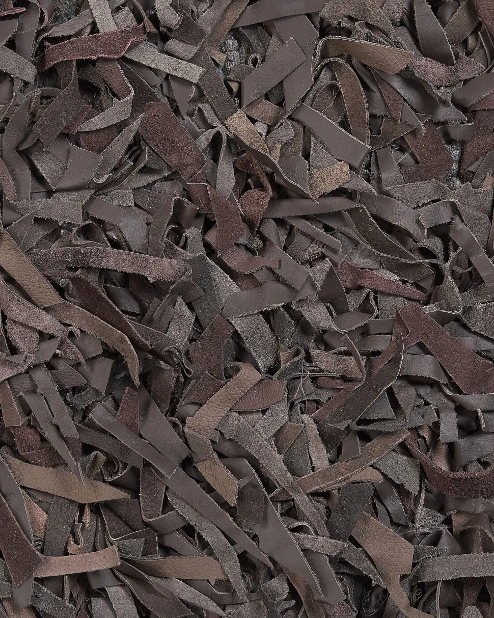 Beliani Matto Nahka Tummanruskea 160 X 230 Cm Mut Outlet