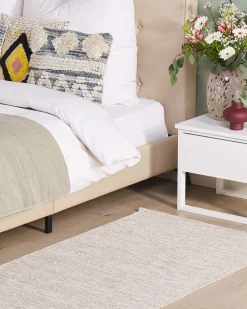 Beliani Matto Puuvilla Beige 80 X 150 Cm Derince Flash Sale