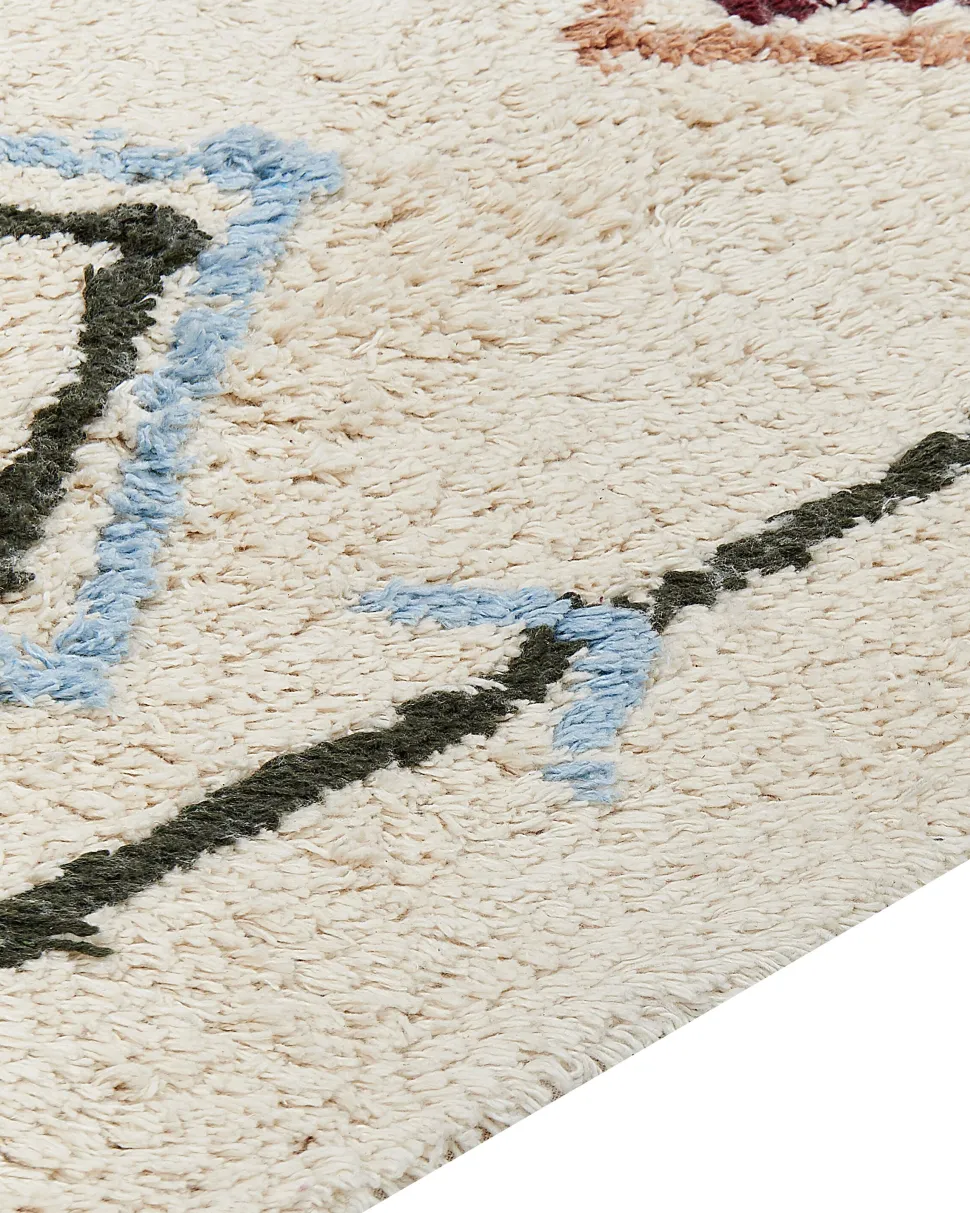 Beliani Matto Puuvilla Beige 160 X 230 Cm Corum Discount