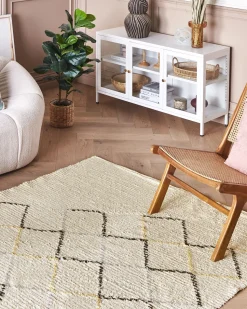 Beliani Matto Puuvilla Beige 160 X 230 Cm Tezpur Online