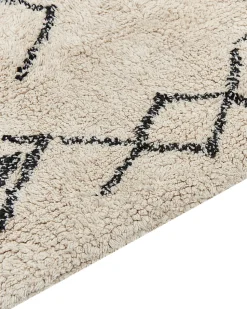 Beliani Matto Puuvilla Beige 160 X 230 Cm Somek Cheap