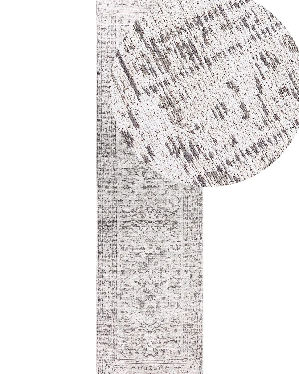 Beliani Matto Puuvilla Beige 80 X 300 Cm Sellik Outlet