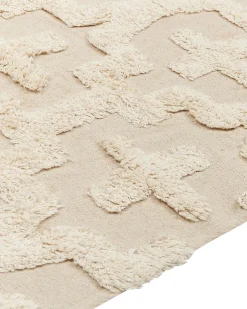 Beliani Matto Puuvilla Beige 160 X 230 Cm Itanagar Sale