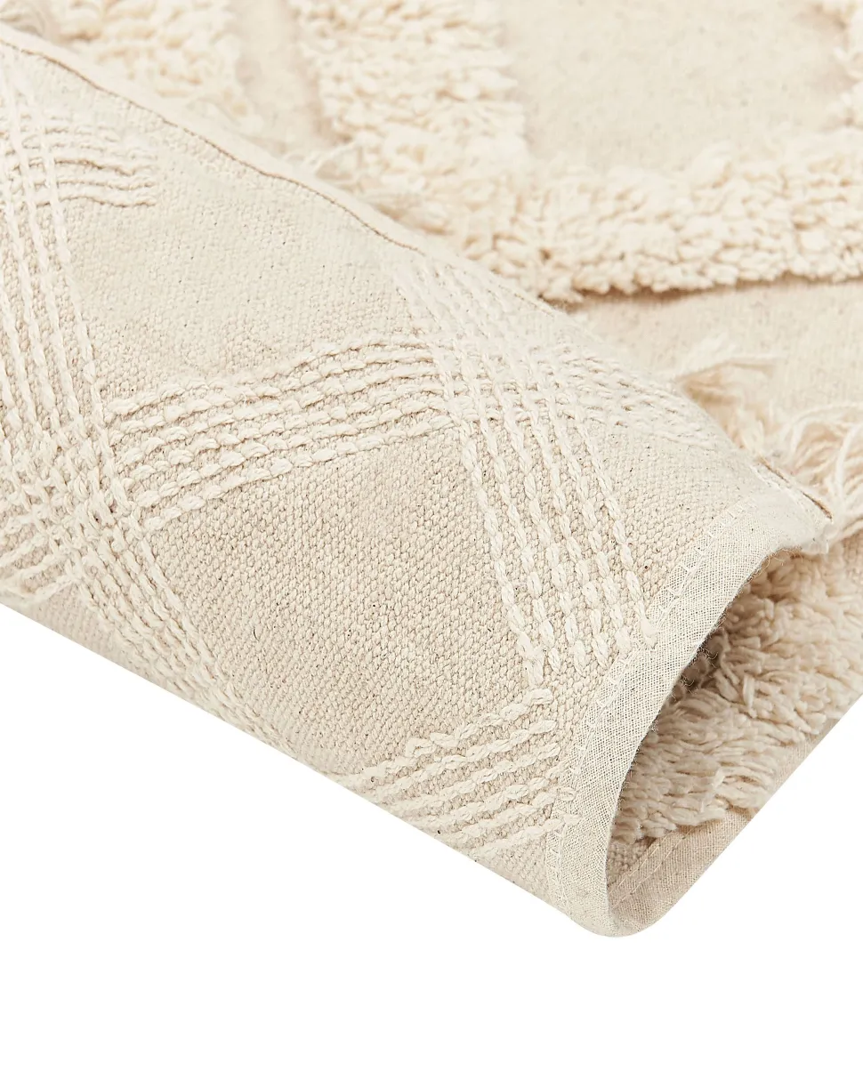 Beliani Matto Puuvilla Beige 160 X 230 Cm Ardahan Sale