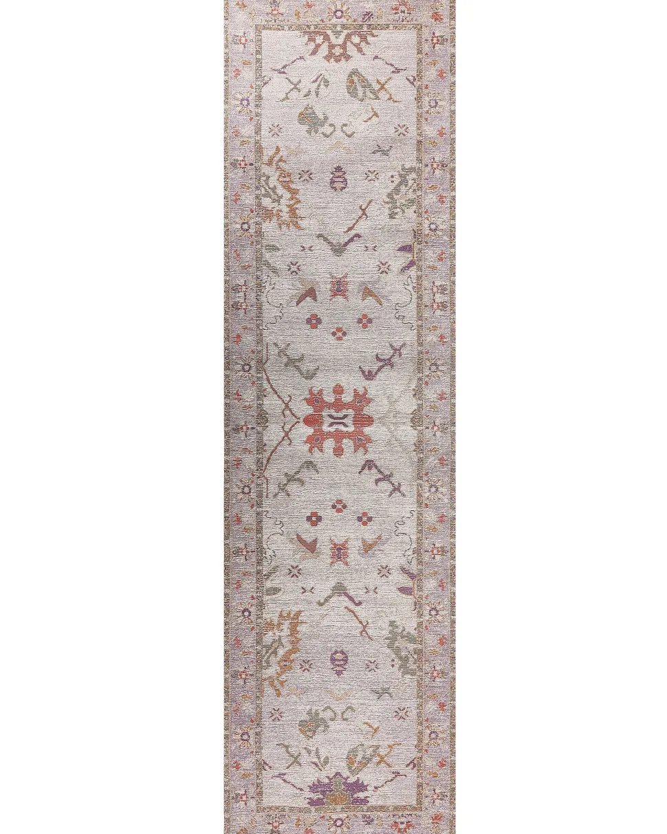 Beliani Matto Puuvilla Beige 80 X 300 Cm Yanoba Flash Sale