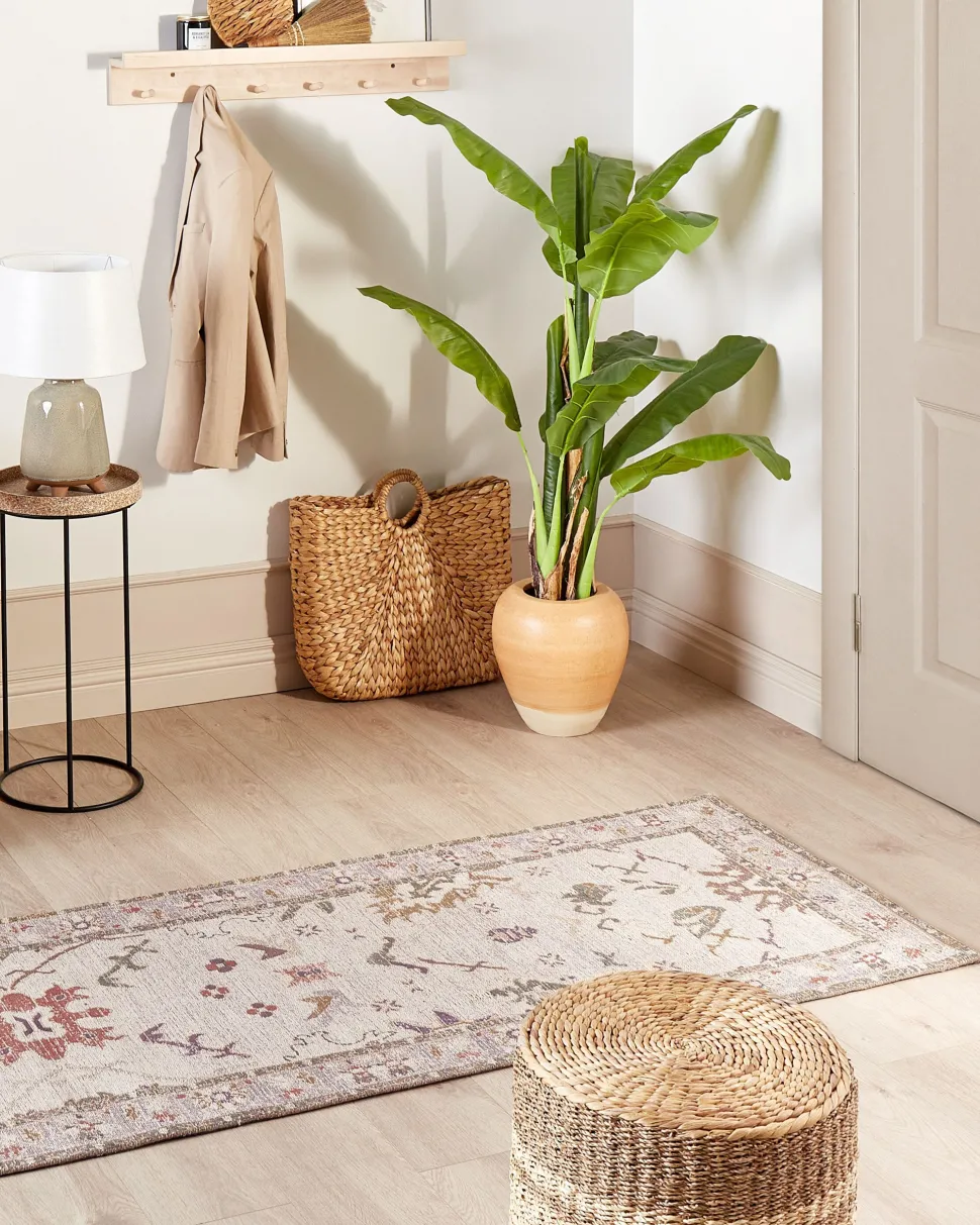 Beliani Matto Puuvilla Beige 80 X 300 Cm Yanoba Flash Sale