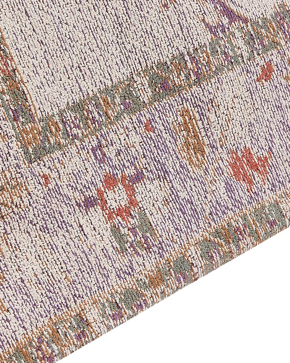 Beliani Matto Puuvilla Beige 80 X 300 Cm Yanoba Flash Sale