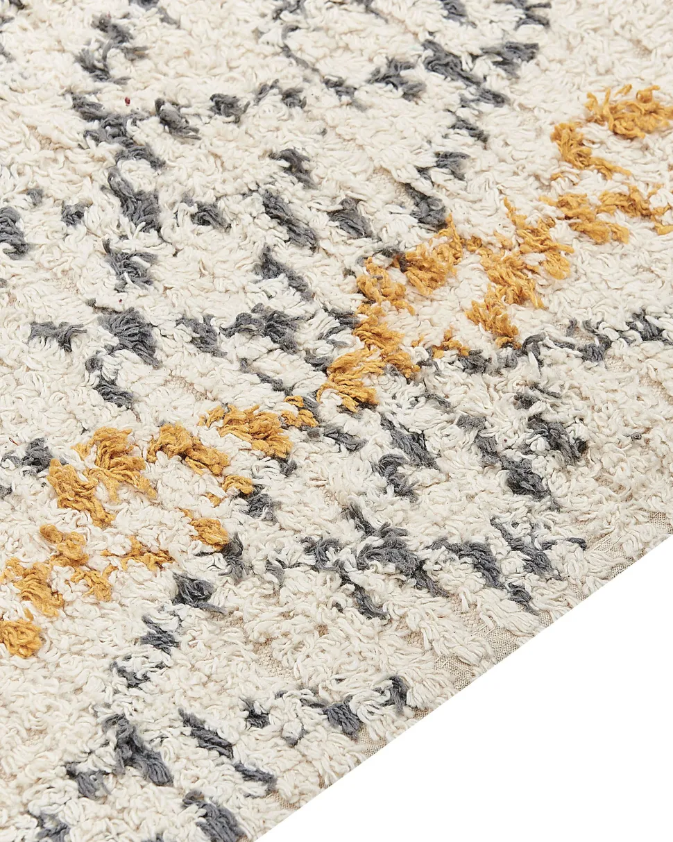 Beliani Matto Puuvilla Beige/Keltainen 160 X 230 Cm Kadapa Online