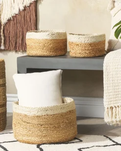 Beliani Matto Puuvilla Beige/Musta 160 X 230 Cm Eldes Sale