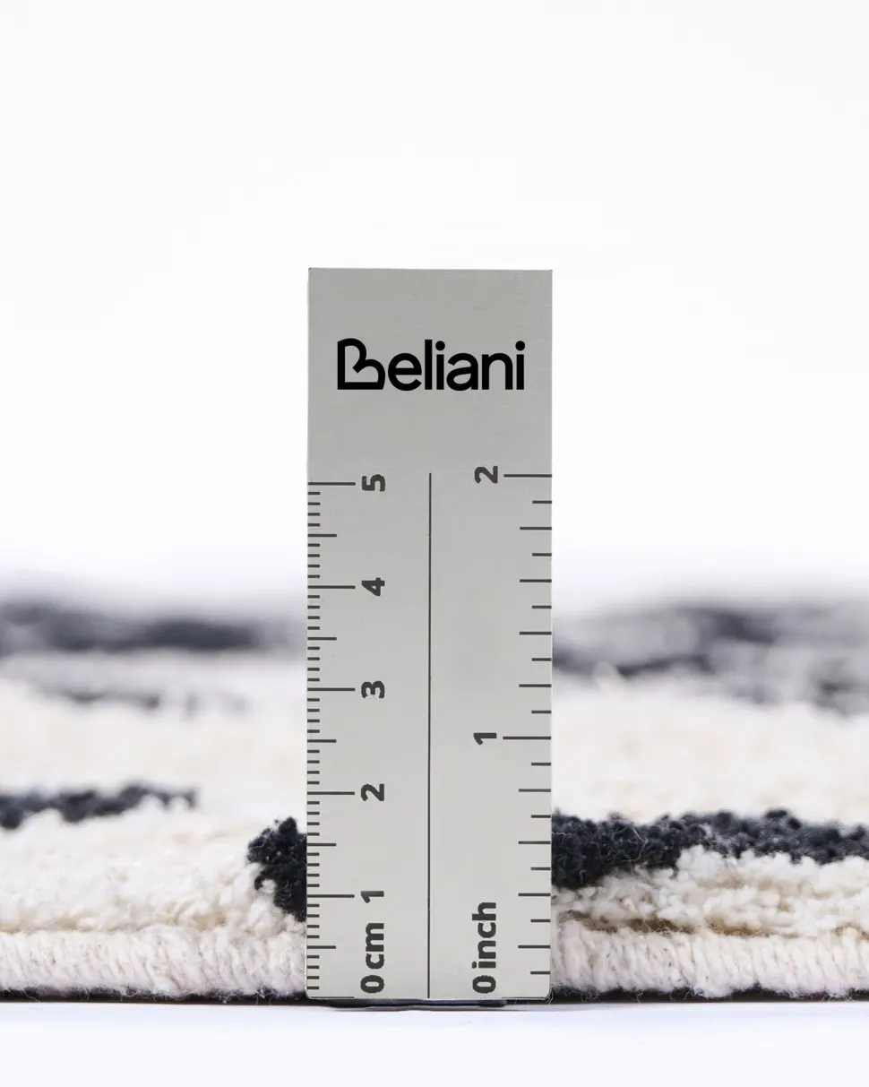 Beliani Matto Puuvilla Beige/Musta 160 X 230 Cm Eldes Sale