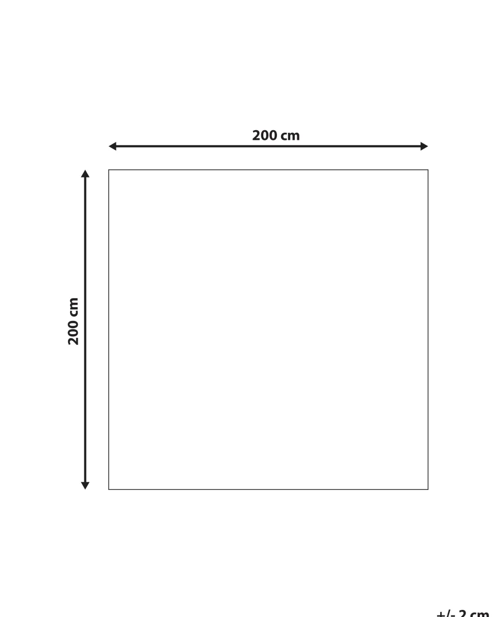 Beliani Matto Puuvilla Beige/Ruskea 200 X 200 Cm Akoren Outlet