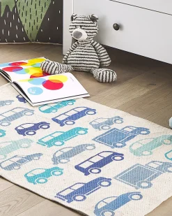 Beliani Matto Puuvilla Beige/Sininen 60 X 90 Cm Maduraj Online