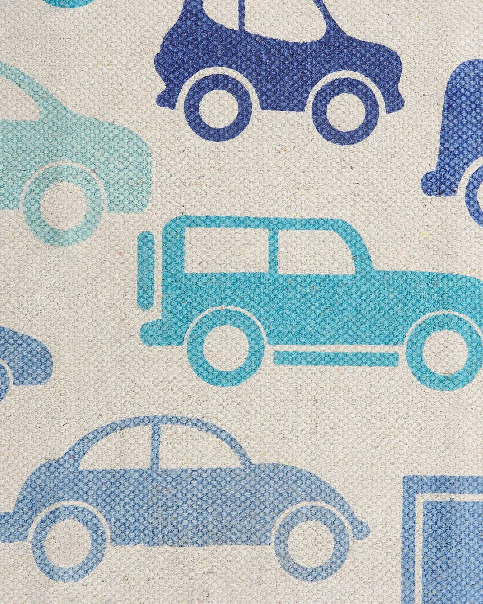 Beliani Matto Puuvilla Beige/Sininen 60 X 90 Cm Maduraj Online