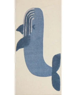 Beliani Matto Puuvilla Beige/Sininen 80 X 150 Cm Selai Online