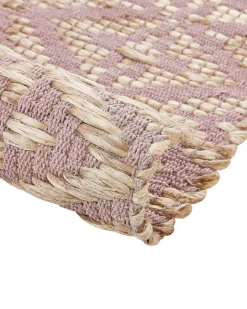 Beliani Matto Puuvilla Beige/Vaaleanpunainen 160 X 230 Cm Gerze Discount