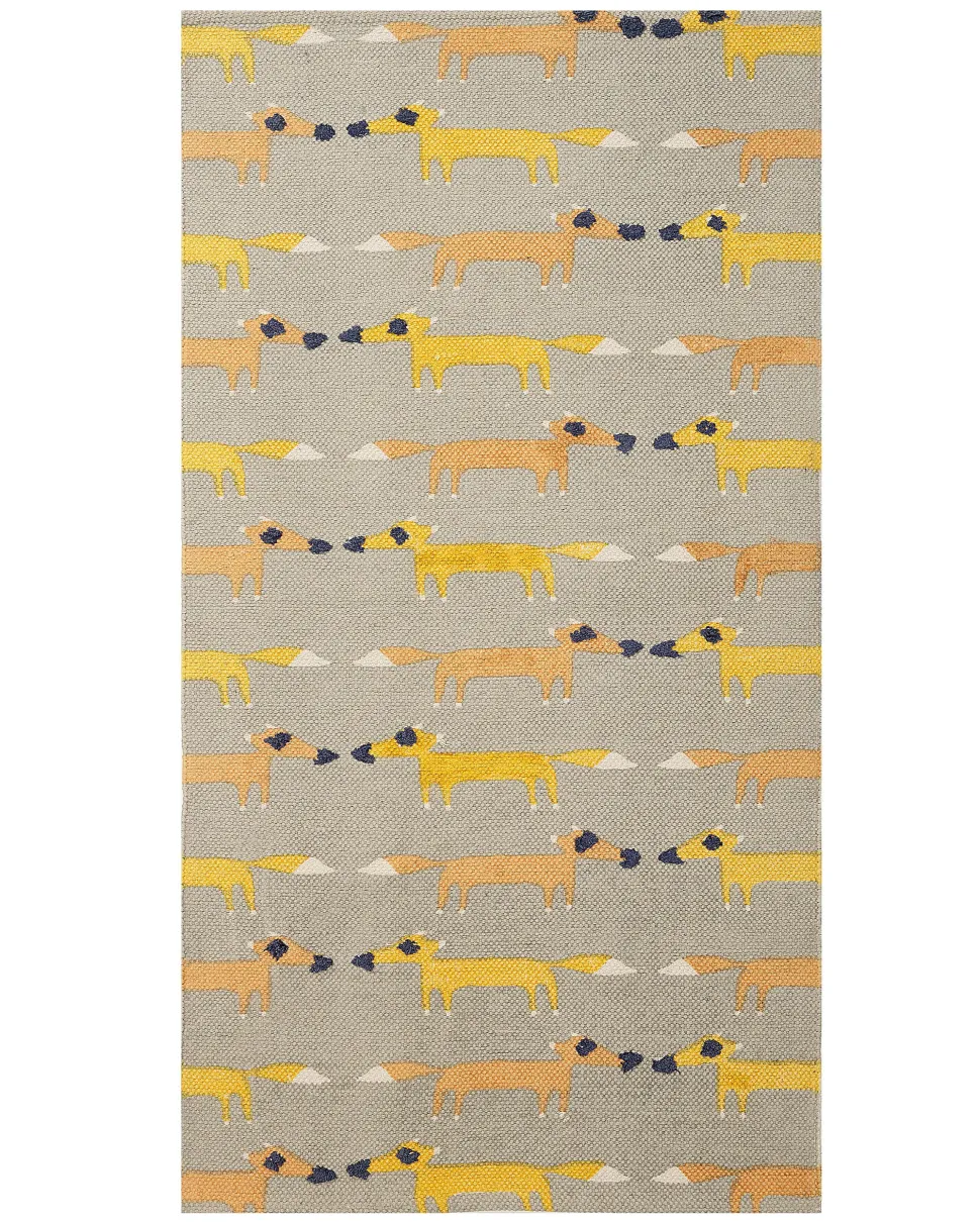 Beliani Matto Puuvilla Harmaa 80 X 150 Cm Bankgo Hot