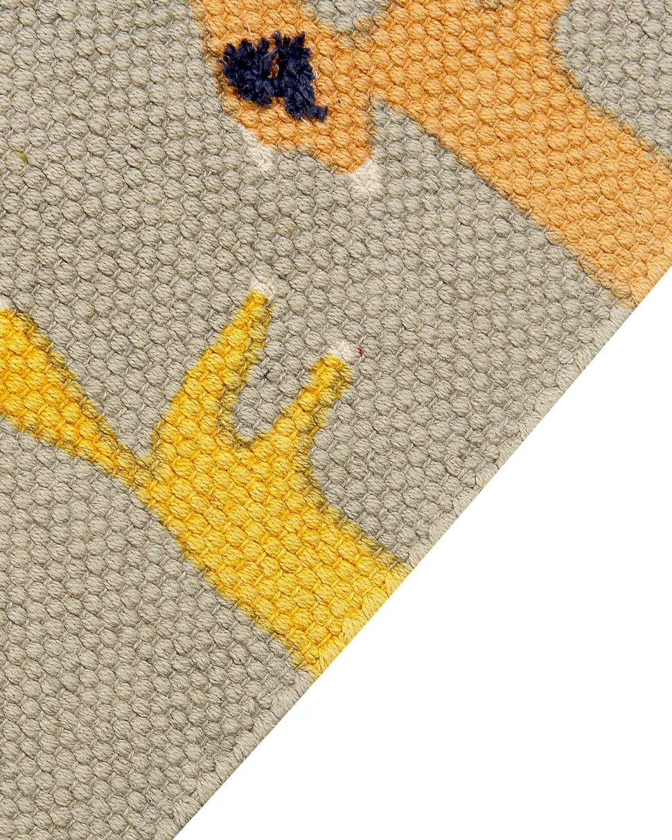 Beliani Matto Puuvilla Harmaa 80 X 150 Cm Bankgo Hot