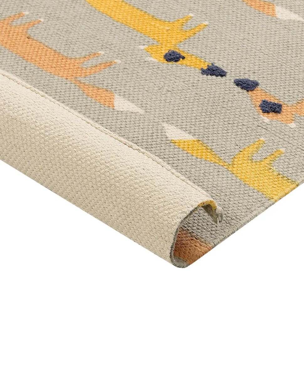 Beliani Matto Puuvilla Harmaa 80 X 150 Cm Bankgo Hot