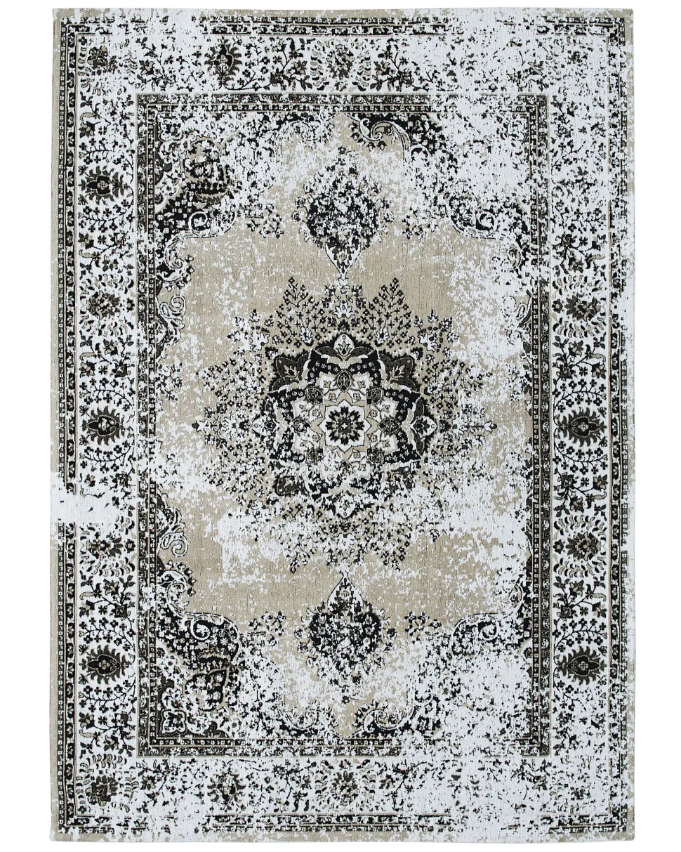 Beliani Matto Puuvilla Harmaa/Beige 140 X 200 Cm Almus New