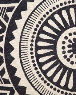 Beliani Matto Puuvilla Kermanvalkoinen/Laivastonsininen O 120 Cm Tatvan Best Sale