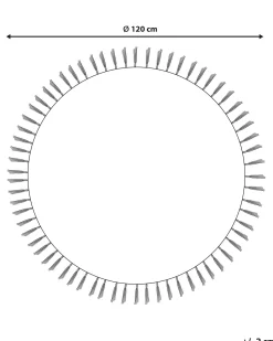 Beliani Matto Puuvilla Kermanvalkoinen/Laivastonsininen O 120 Cm Tatvan Best Sale