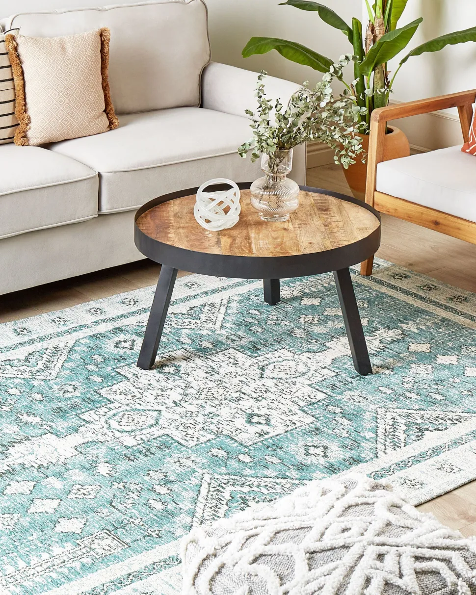 Beliani Matto Puuvilla Mintunvihrea 160 X 230 Cm Fulla Online