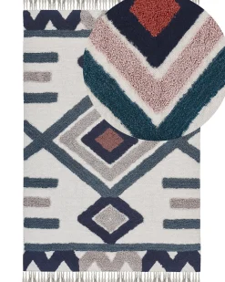 Beliani Matto Puuvilla Monivarinen 160 X 230 Cm Kozlu Store