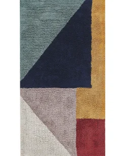 Beliani Matto Puuvilla Monivarinen 80 X 150 Cm Jalgaon Outlet