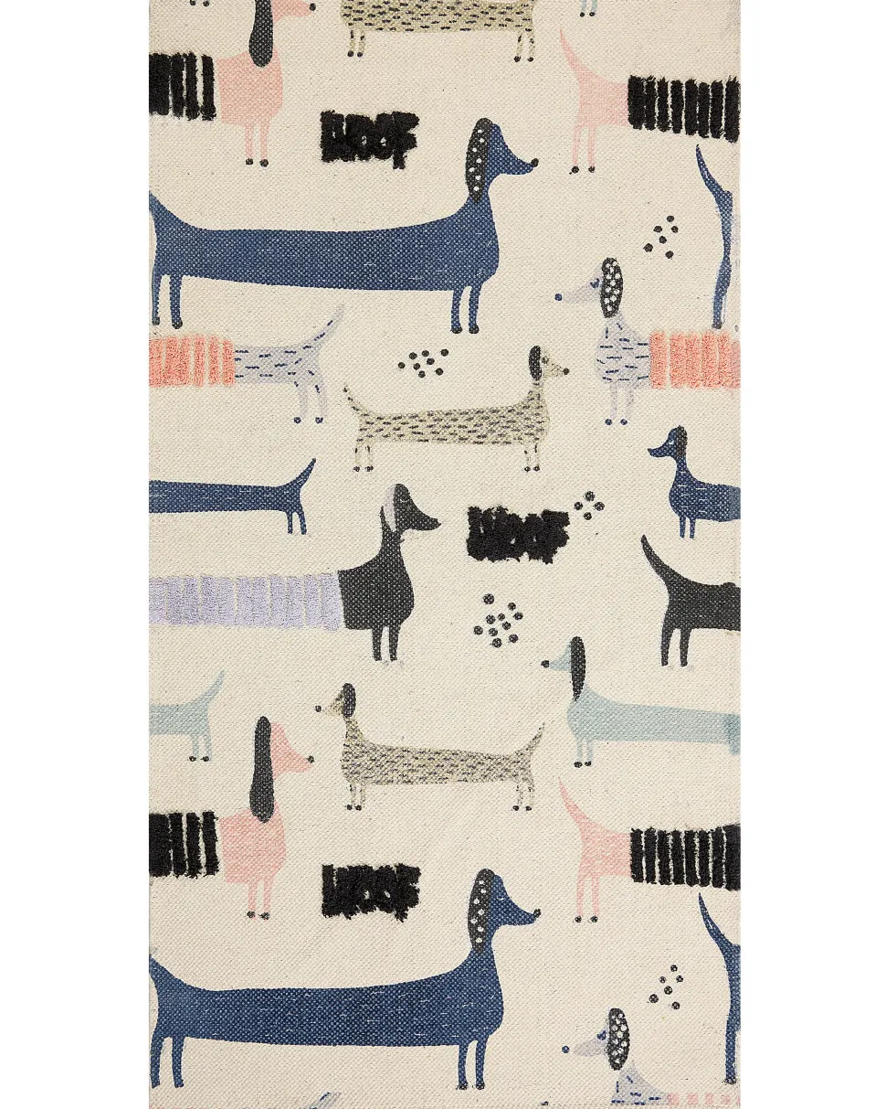 Beliani Matto Puuvilla Monivarinen 80 X 150 Cm Temiaj Clearance