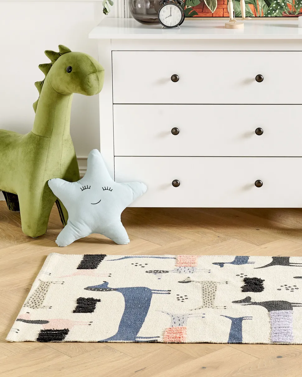 Beliani Matto Puuvilla Monivarinen 80 X 150 Cm Temiaj Clearance