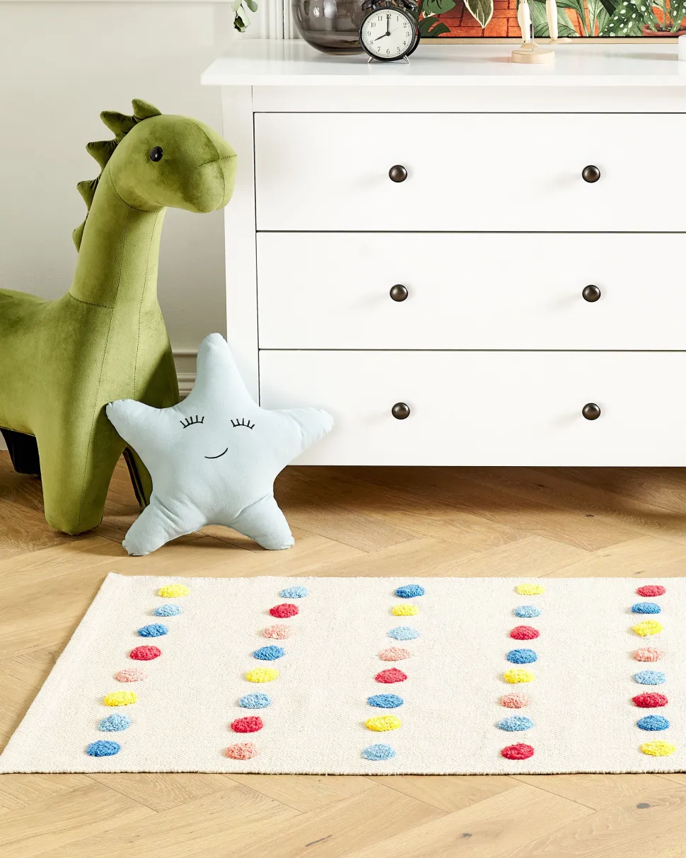 Beliani Matto Puuvilla Monivarinen 80 X 150 Cm Leles Store