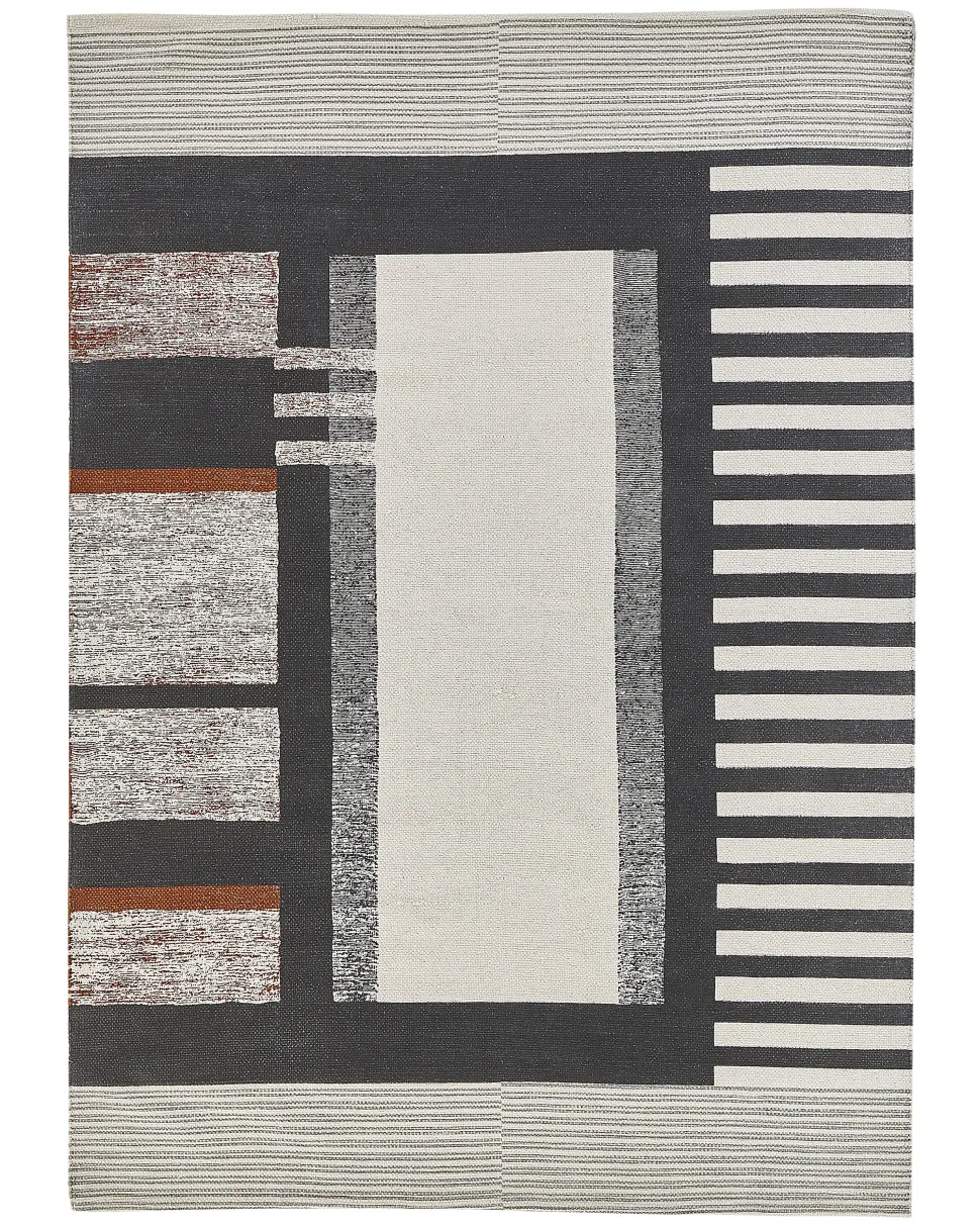 Beliani Matto Puuvilla Monivarinen 160 X 230 Cm Kakinada New