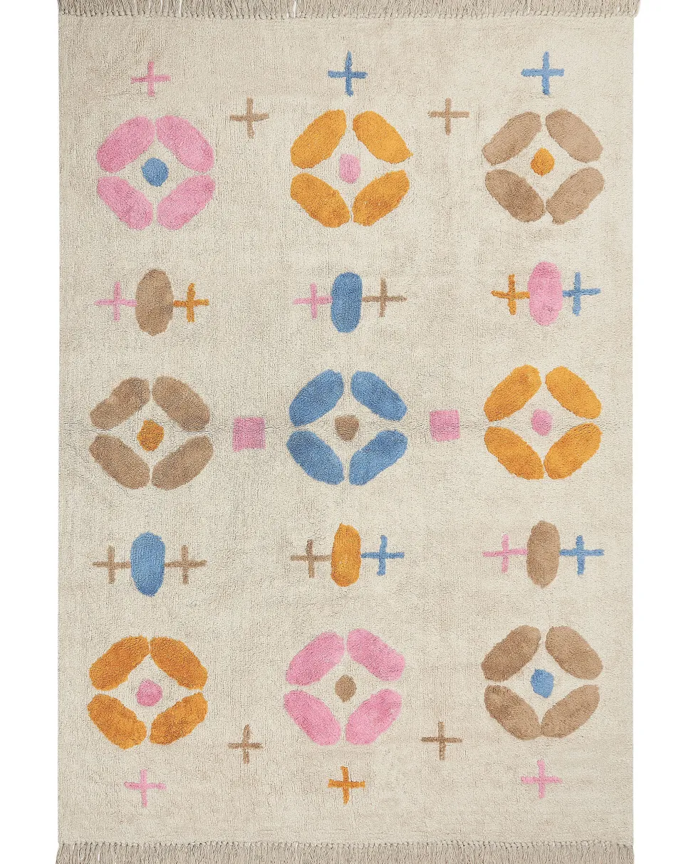 Beliani Matto Puuvilla Monivarinen 160 X 230 Cm Daran Discount