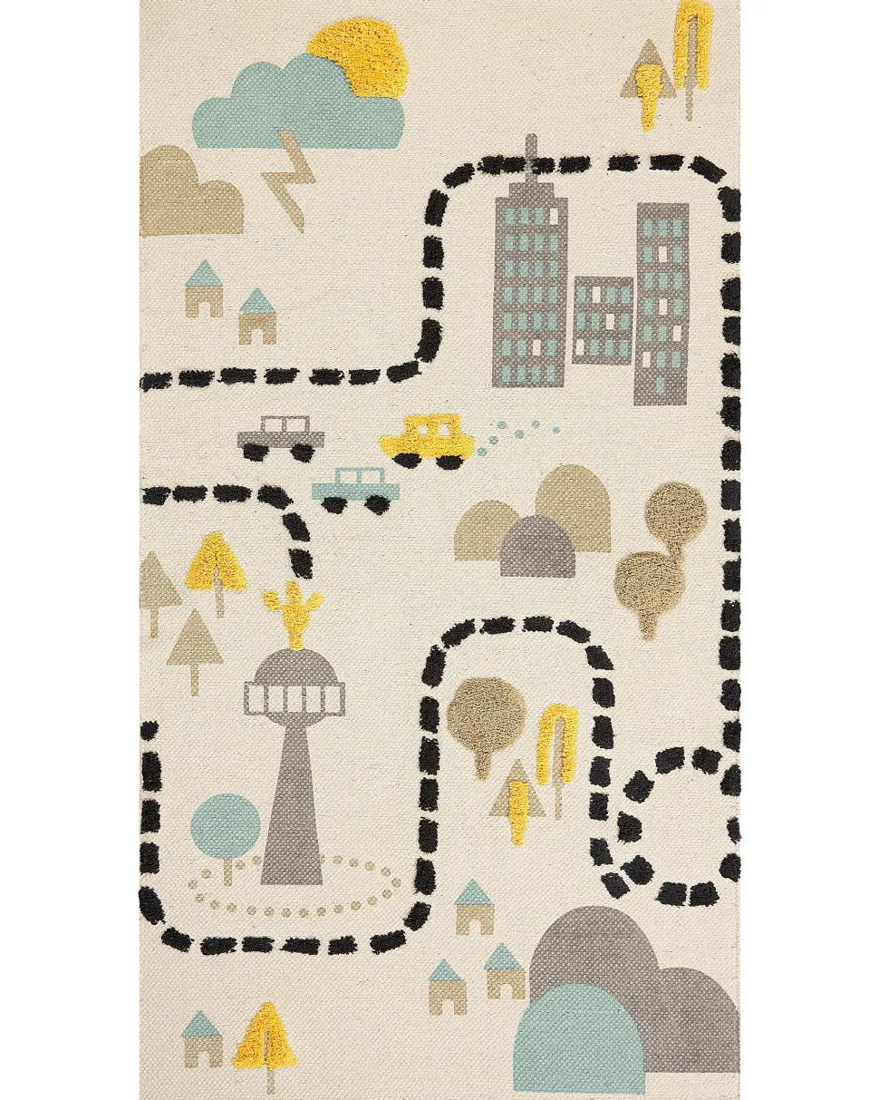 Beliani Matto Puuvilla Monivarinen 80 X 150 Cm Sazak Clearance