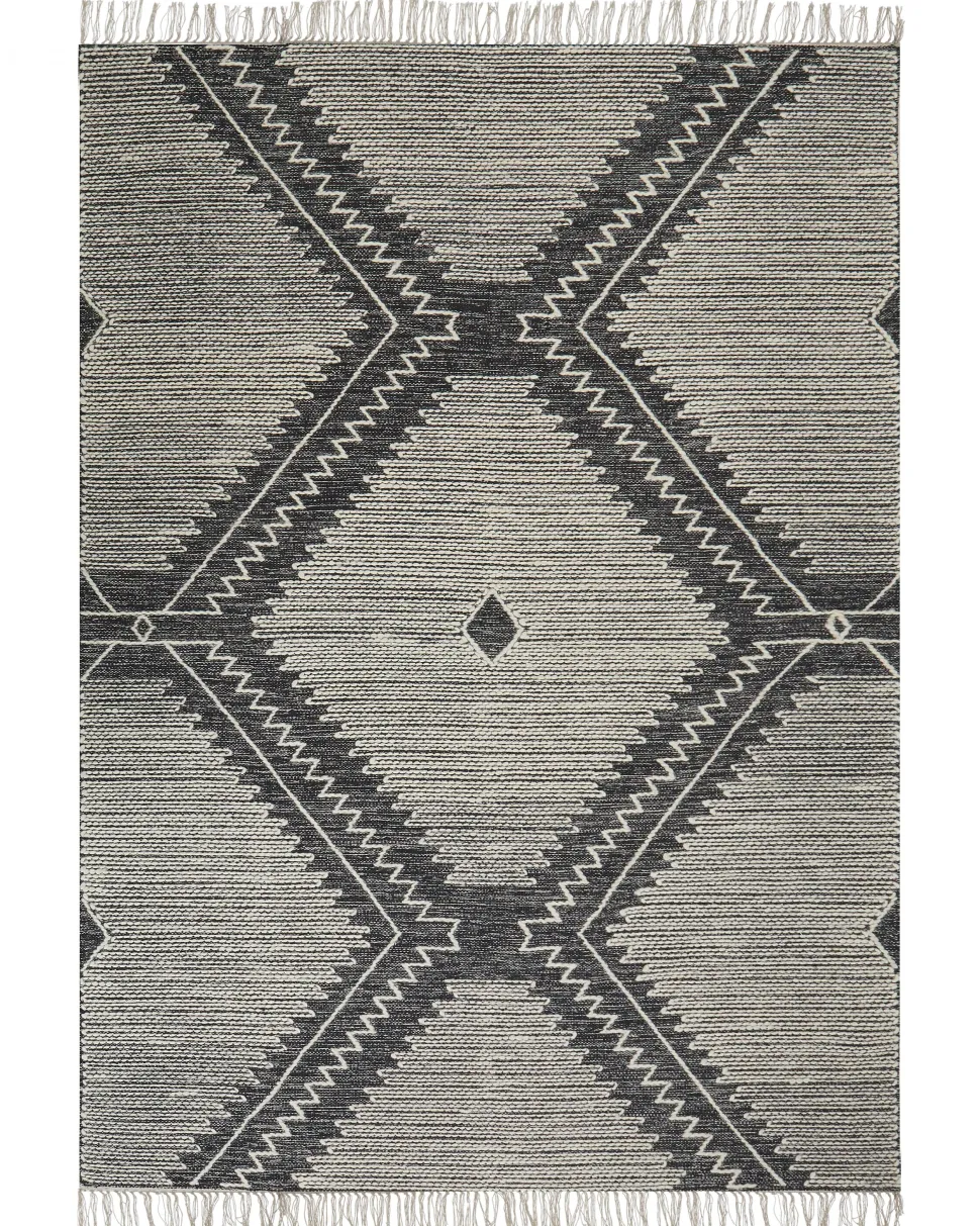 Beliani Matto Puuvilla Musta/Valkoinen 160 X 230 Cm Arbaa Best Sale