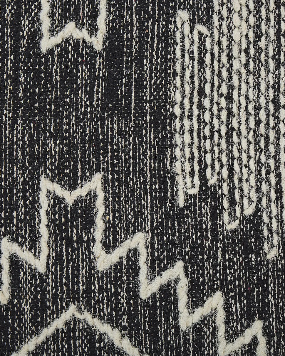 Beliani Matto Puuvilla Musta/Valkoinen 160 X 230 Cm Arbaa Best Sale