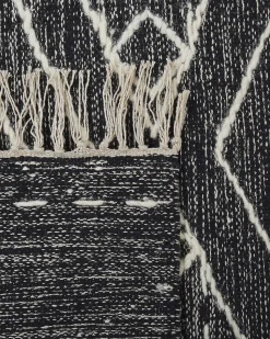 Beliani Matto Puuvilla Musta/Valkoinen 160 X 230 Cm Khenifra Best Sale