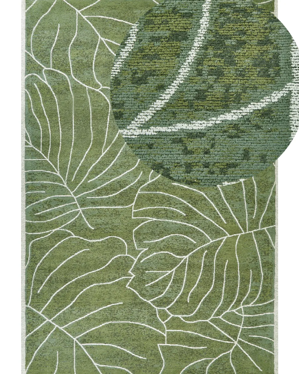 Beliani Matto Puuvilla Oliivinvihrea 200 X 300 Cm Sarmin Clearance