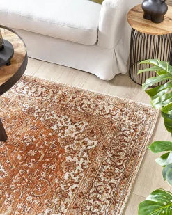 Beliani Matto Puuvilla Oranssi 160 X 230 Cm Hayat Online