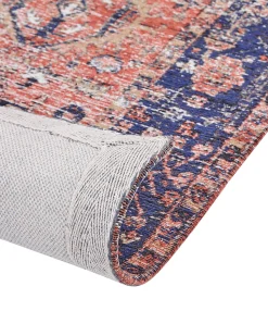 Beliani Matto Puuvilla Punainen/Sininen 140 X 200 Cm Kurin New