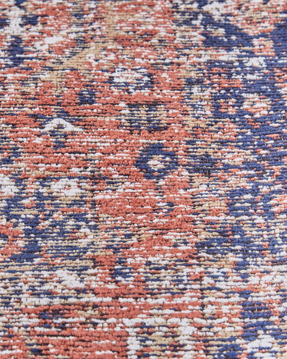 Beliani Matto Puuvilla Punainen/Sininen 140 X 200 Cm Kurin New