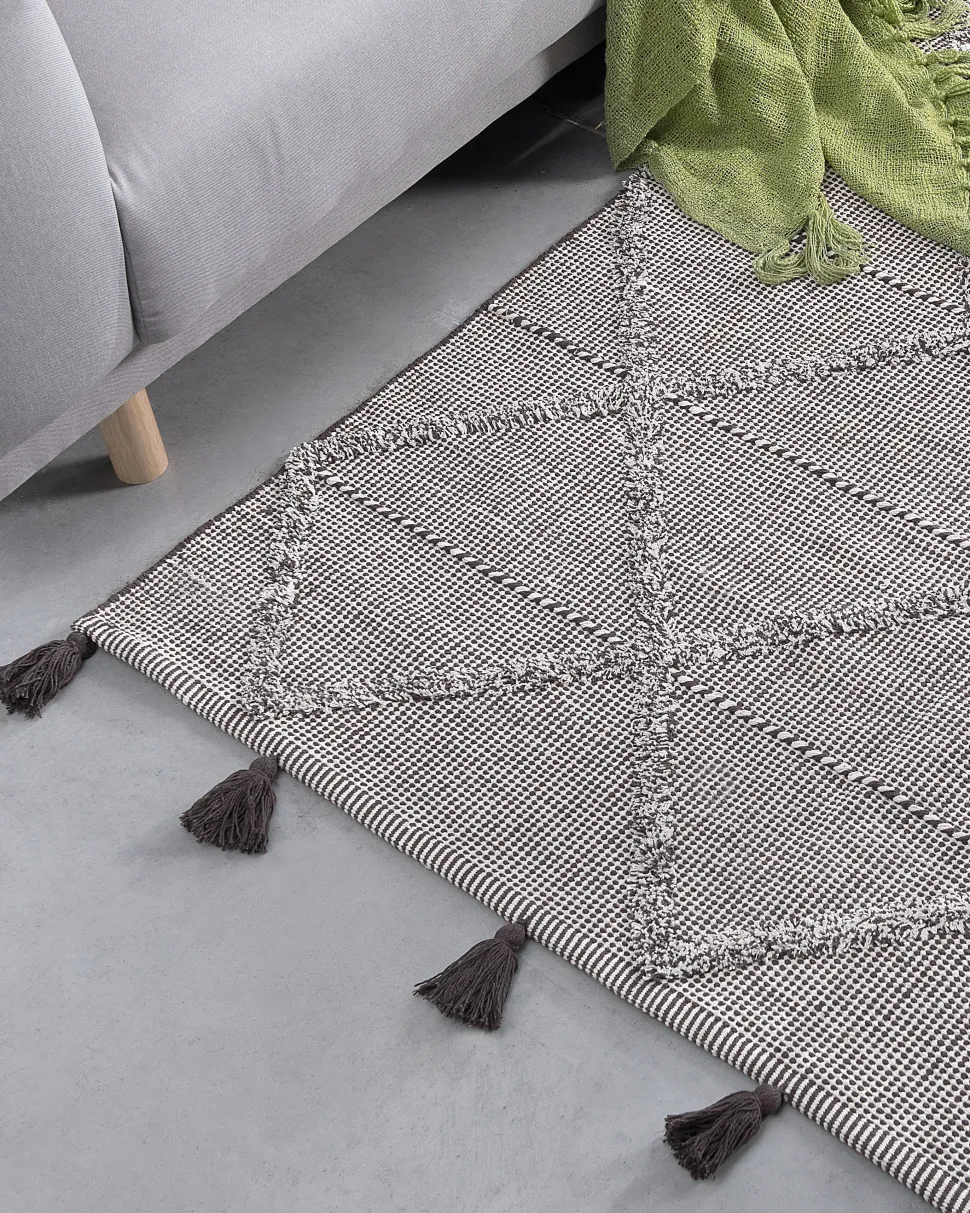 Beliani Matto Puuvilla Ruskea 140 X 200 Cm Tuzla Cheap