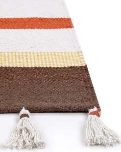 Beliani Matto Puuvilla Ruskea/Beige 160 X 230 Cm Hisarli Discount