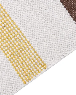 Beliani Matto Puuvilla Ruskea/Beige 160 X 230 Cm Hisarli Discount