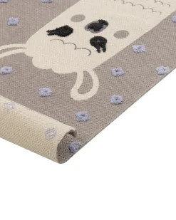 Beliani Matto Puuvilla Ruskeanharmaa/Beige 80 X 150 Cm Lubuk Clearance