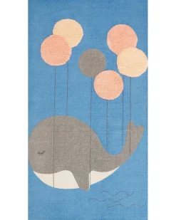 Beliani Matto Puuvilla Sininen 80 X 150 Cm Balabang New