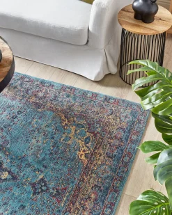 Beliani Matto Puuvilla Sininen 160 X 230 Cm Kansu Shop